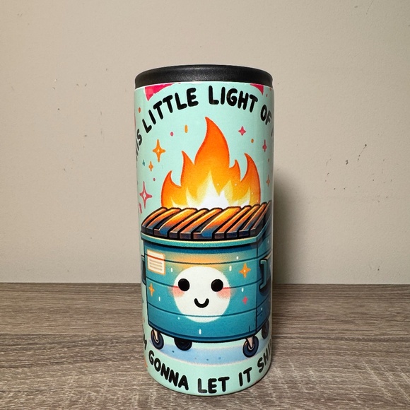 This Little Light of Mine Dumpster Fire Slim Can Tumbler - New - Picture 1 of 4